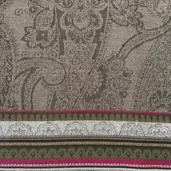 2/$25 V. Fraas Rectangular Taupe Paisley Scarf - Picture 12 of 16
